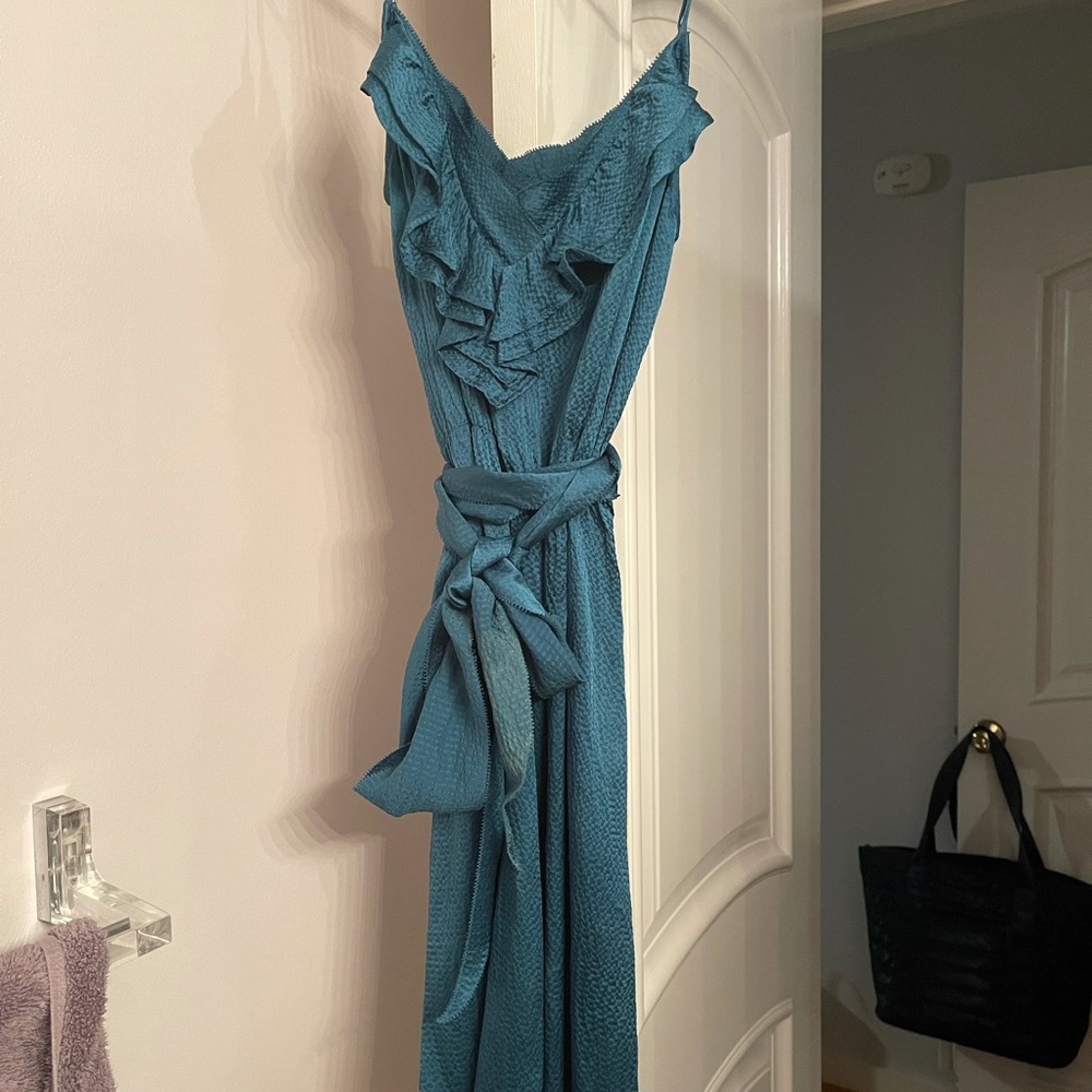 ⬇️ [Rebecca Taylor] Turquoise Silk Dress
